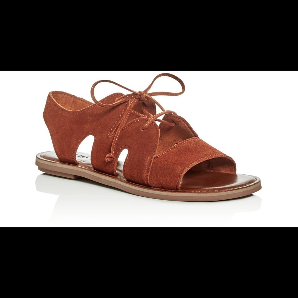 Toms Brown Calypso Suede Lace Up Sandal